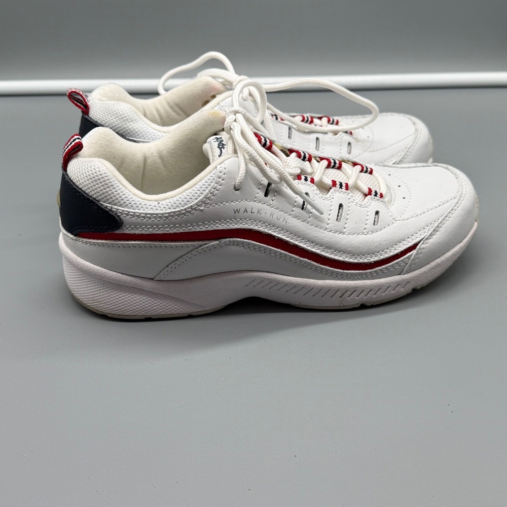 Easy Spirit Seromy Womens Walk‎ Run White Lace Up Sneakers Size 7M No Insoles